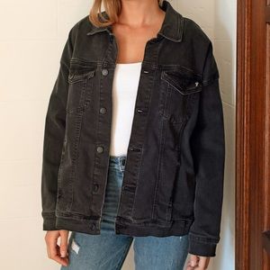 Cjla hunter jean jacket in washed black size small